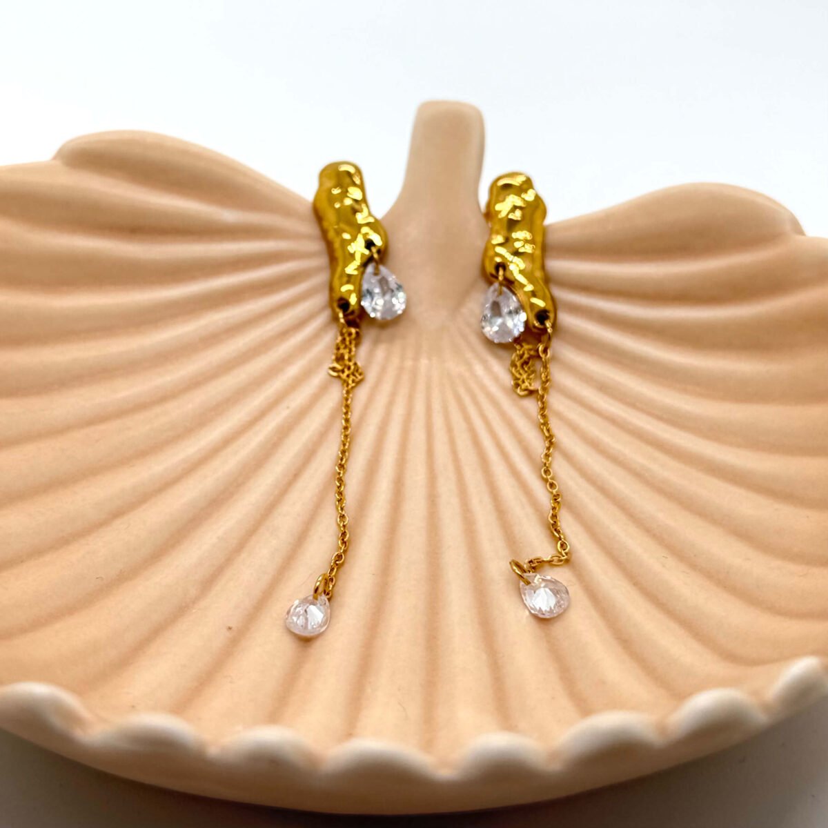 Boucles d'oreilles franges de diamants