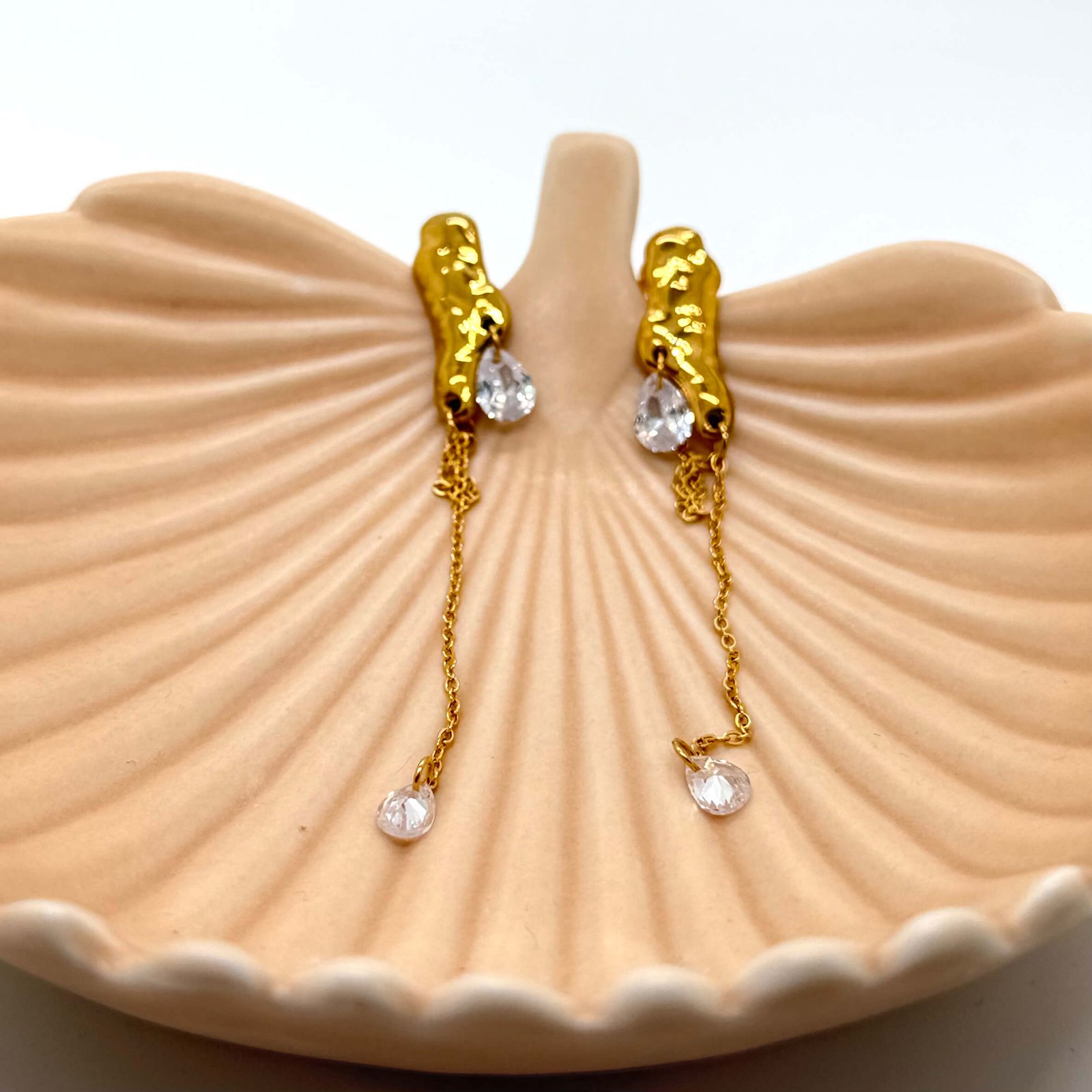 Boucles d’oreilles franges de diamants