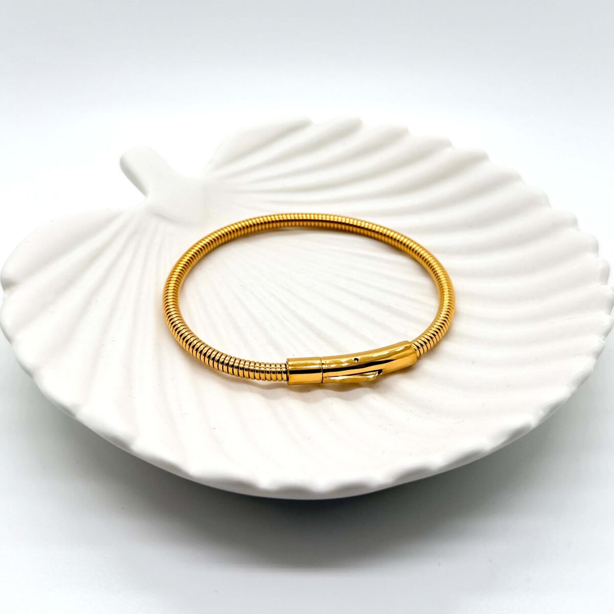 Bracelet chaîne à Ressort doré