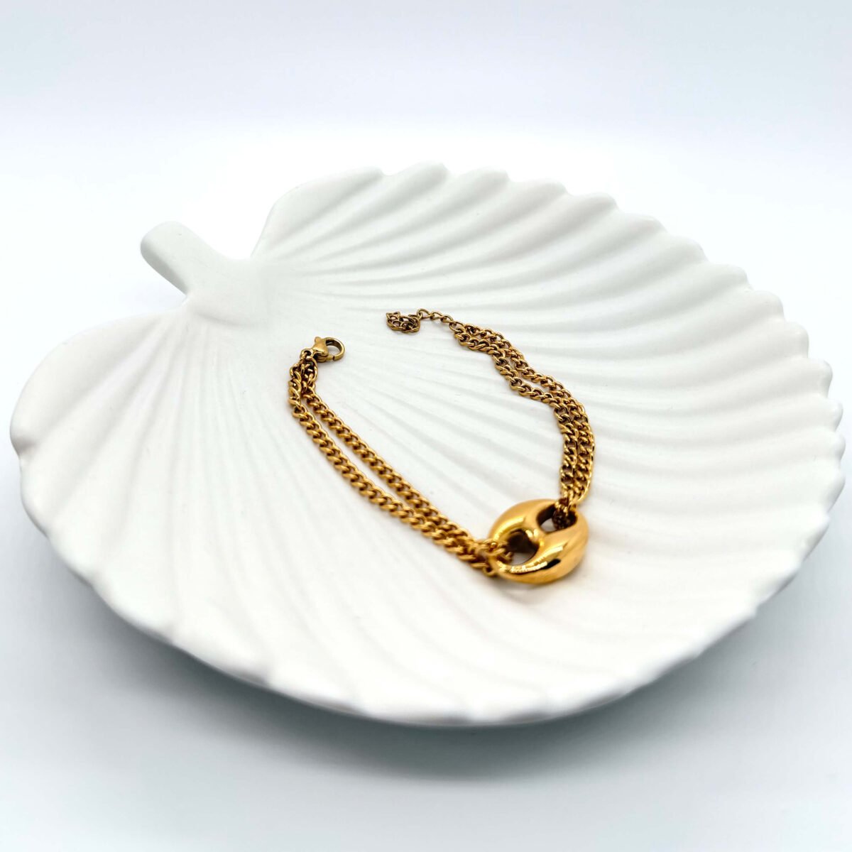 Bracelet Grain de Café doré