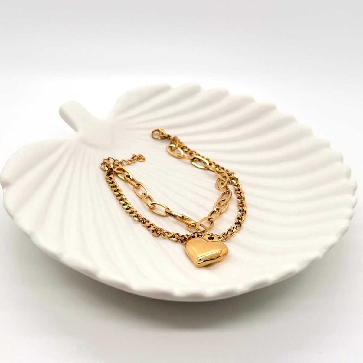 Bracelet Pendentif Coeur doré