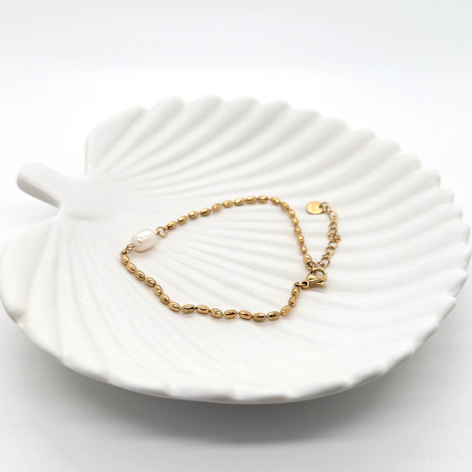 Bracelet en Perles de Blé doré