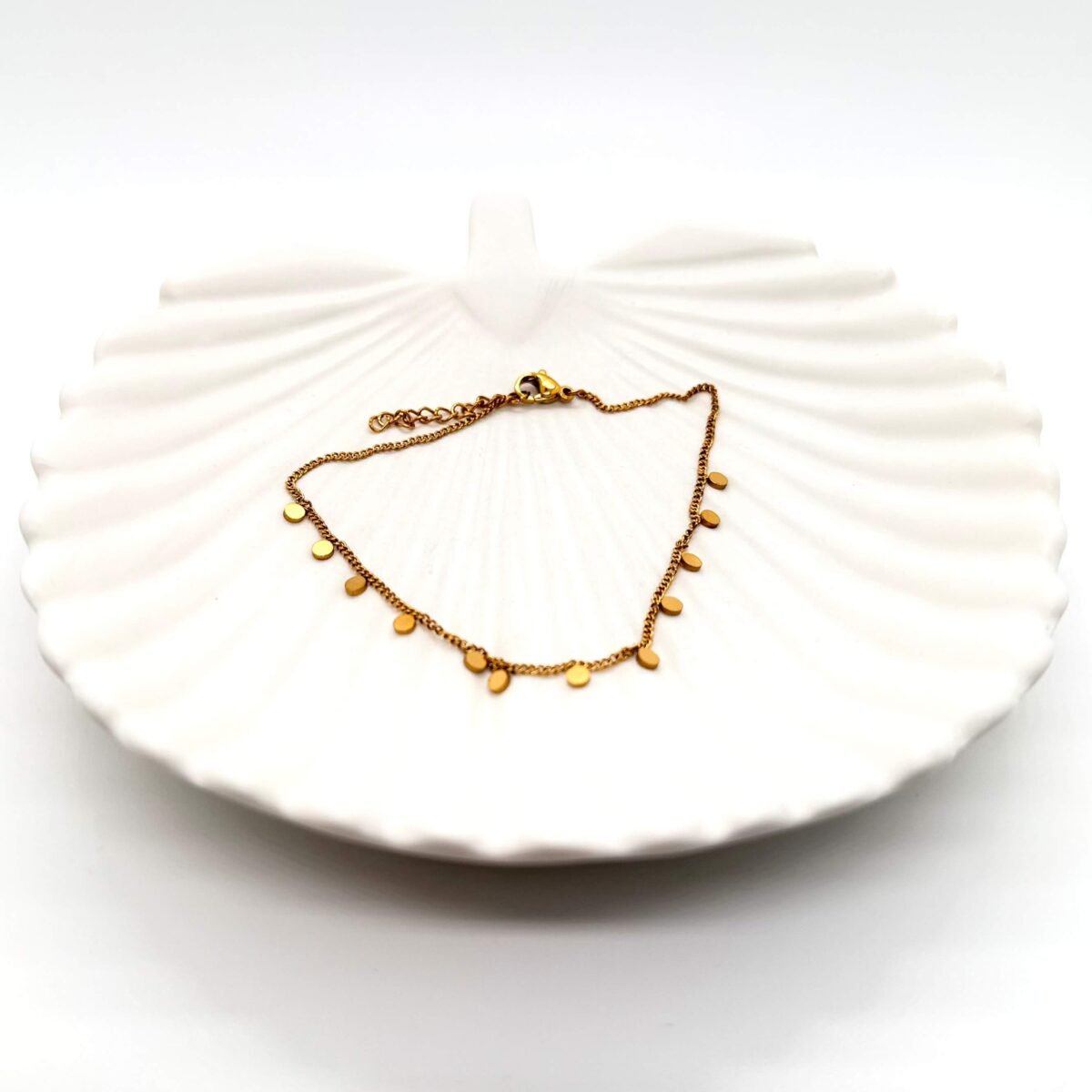Bracelet de cheville pendentif rond
