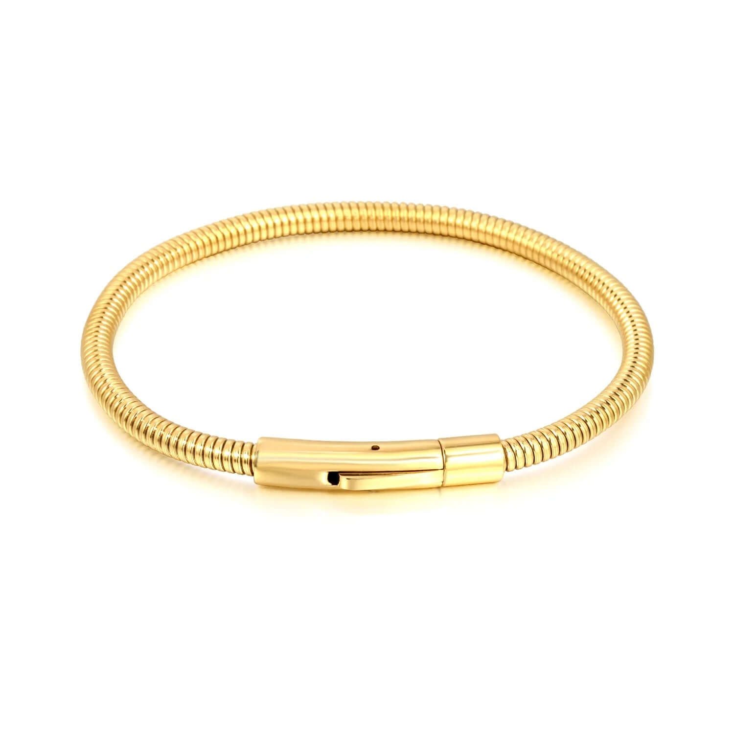 Bracelet chaîne à Ressort doré