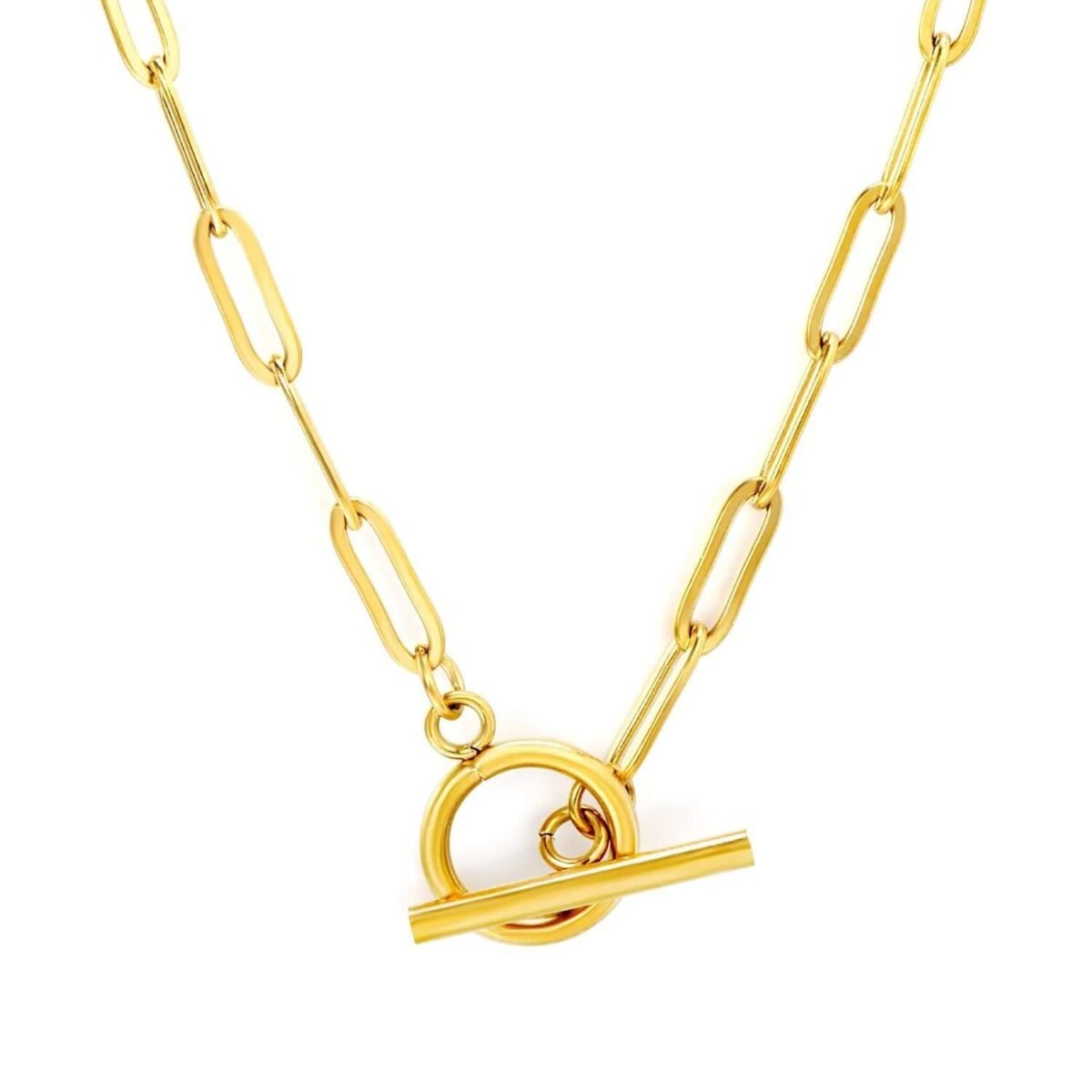 Collier chaîne Trombone Doré