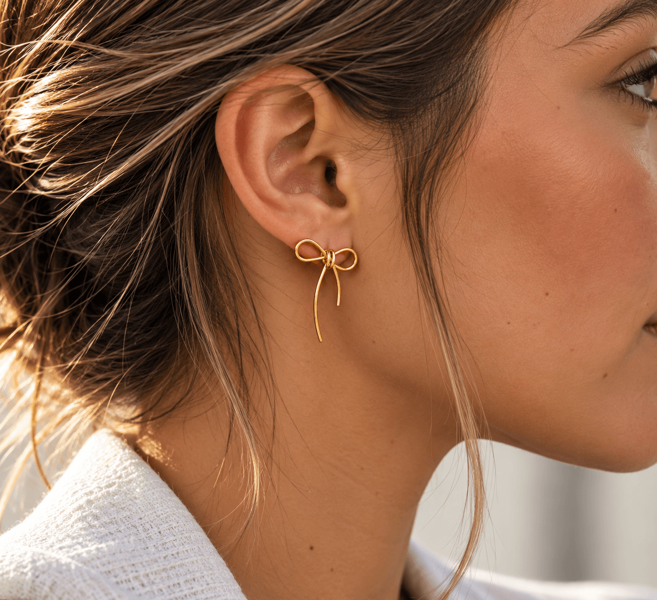 Boucles d'oreilles Noeuds fine dorés