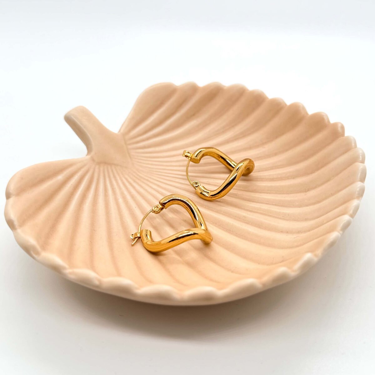 boucles d'oreilles Créoles angulaires torsadées