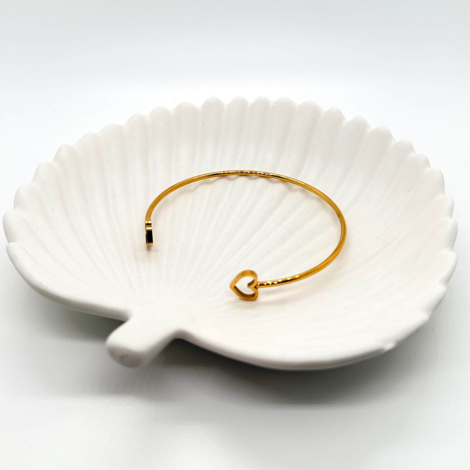 Bracelet jonc ouvert Coeur