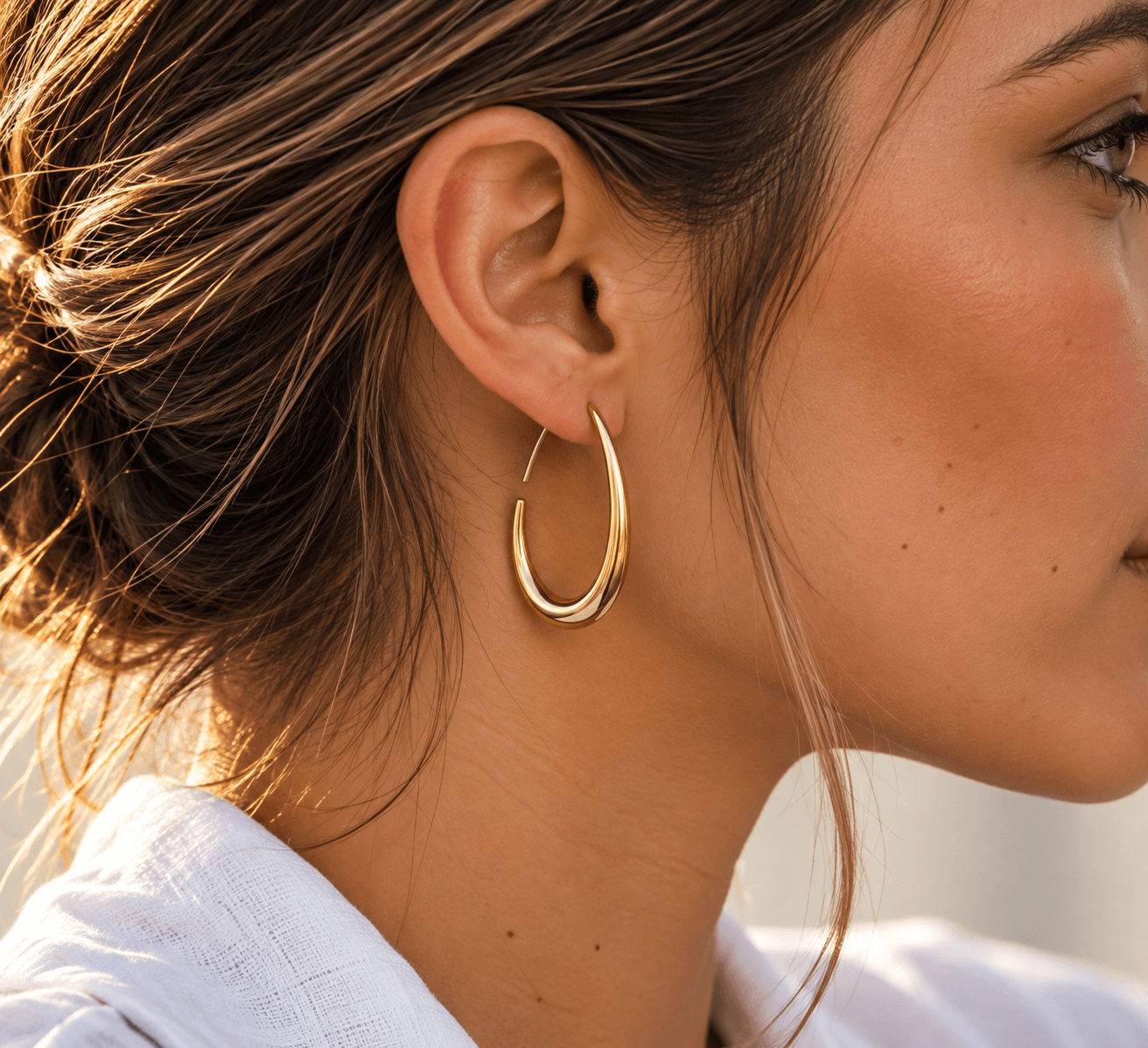 Boucles d'oreilles créoles forme Oeufs